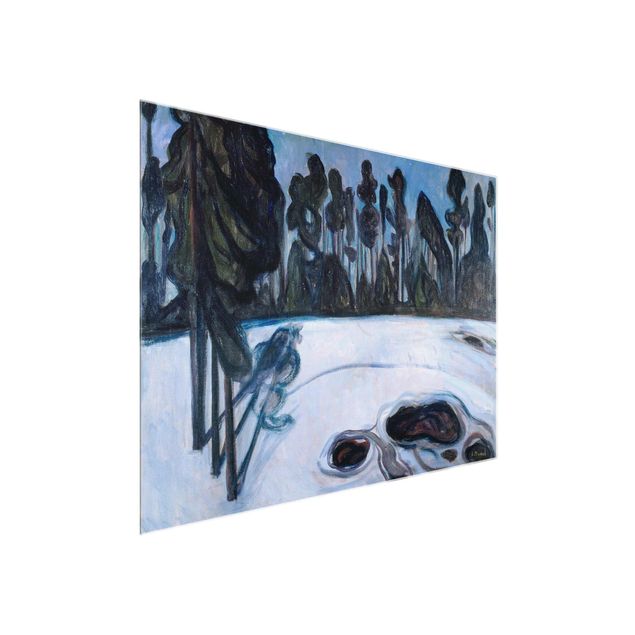 Wandbilder Glas Natur Edvard Munch - Sternennacht