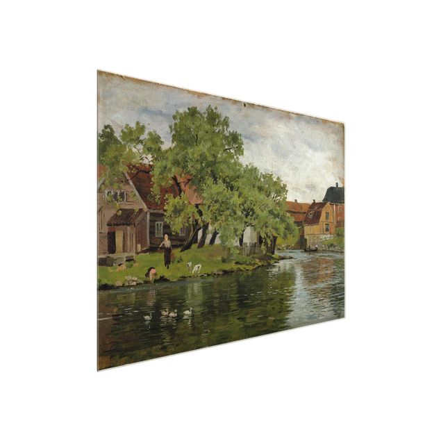 Glasbilder Natur Edvard Munch - Fluss Akerselven