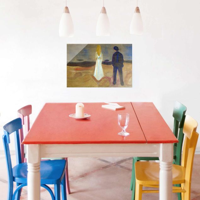 Glasbilder XXL Edvard Munch - Zwei Menschen