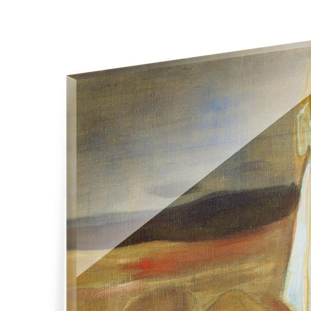 Glasbild - Kunstdruck Edvard Munch - Zwei Menschen. Die Einsamen (Der Reinhardt-Fries) - Expressionismus Quer 3:2