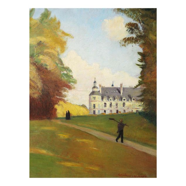 Glasbild - Kunstdruck Emile Bernard - Beim Schloss Tanlay - Hoch 3:4