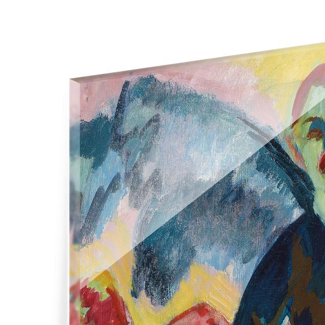 Glasbild - Kunstdruck Ernst Ludwig Kirchner - Der Krankenwärter - Hoch 3:4