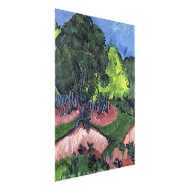 Bilder abstrakt Ernst Ludwig Kirchner - Landschaft mit Kastanienbaum