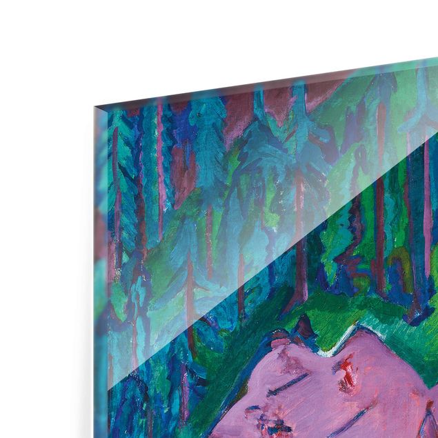 Glasbild - Kunstdruck Ernst Ludwig Kirchner - Steinbruch bei Wildboden - Hoch 3:4