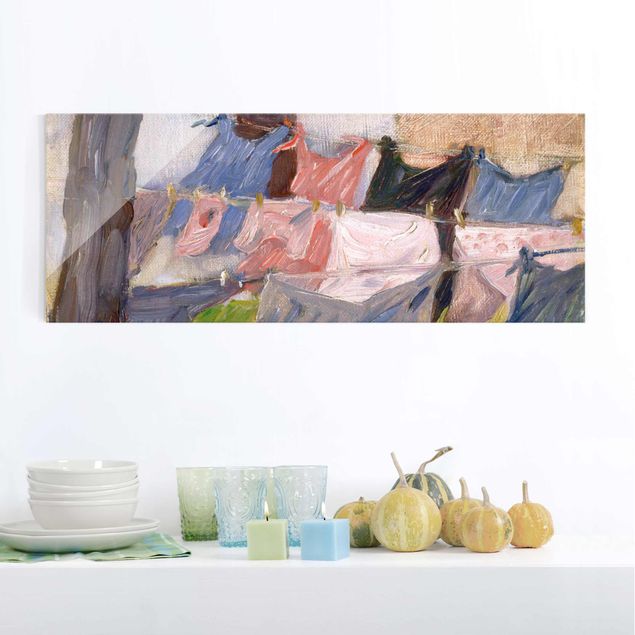 Expressionistische Gemälde Franz Marc - Flatternde Wäsche