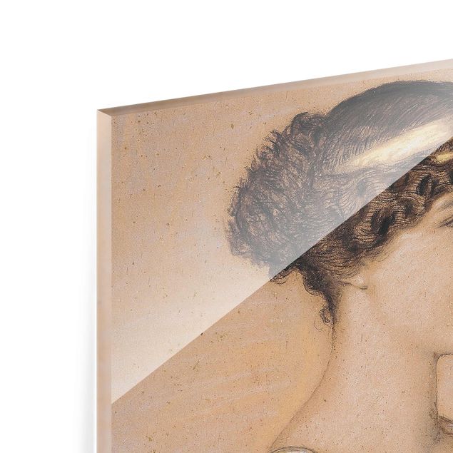 Glasbild - Kunstdruck Franz von Stuck - Portrait von Mary in einem griechischen Kostüm - Quadrat 1:1