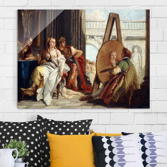 Glasbilder XXL Giovanni Battista Tiepolo - Alexander der Große