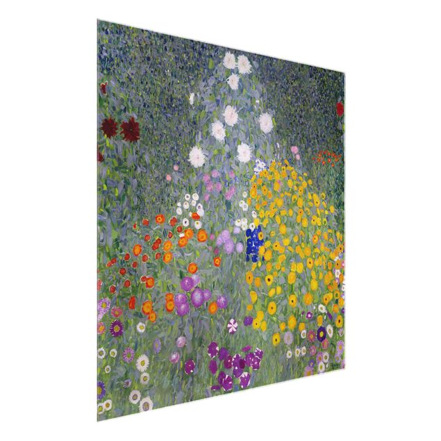 Blumen Glasbilder Gustav Klimt - Bauerngarten