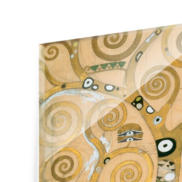 Glasbild - Kunstdruck Gustav Klimt - Der Lebensbaum - Jugendstil Hoch 2:3
