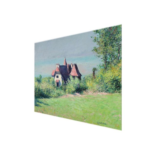 Glasbild - Kunstdruck Gustave Caillebotte - Eine Villa in Trouville - Quer 4:3