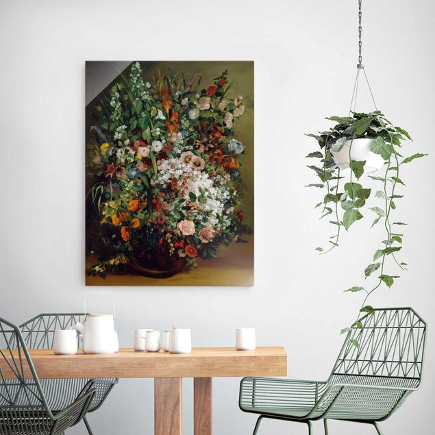 schöne Bilder Gustave Courbet - Blumenstrauß in Vase