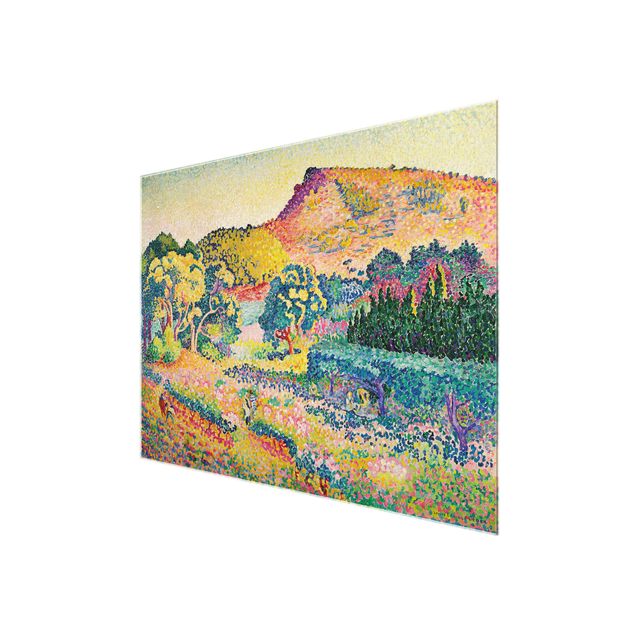 Glasbild - Kunstdruck Henri Edmond Cross - Landschaft mit Le Cap Nègre - Pointillismus - Quer 4:3