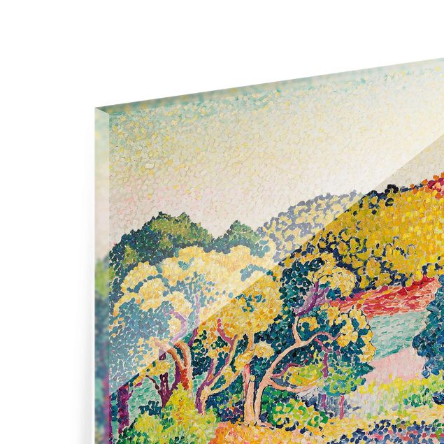 Glasbild - Kunstdruck Henri Edmond Cross - Landschaft mit Le Cap Nègre - Pointillismus - Quer 4:3