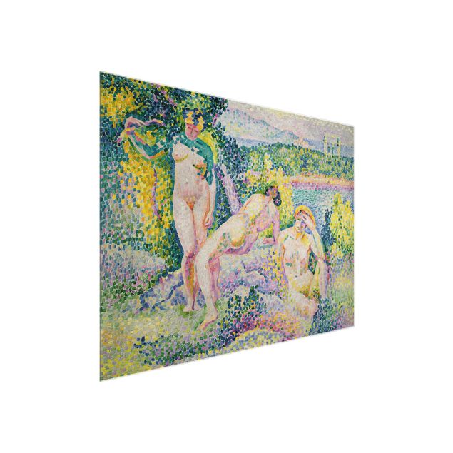 Glasbild - Kunstdruck Henri Edmond Cross - Nymphes - Pointillismus - Quer 4:3