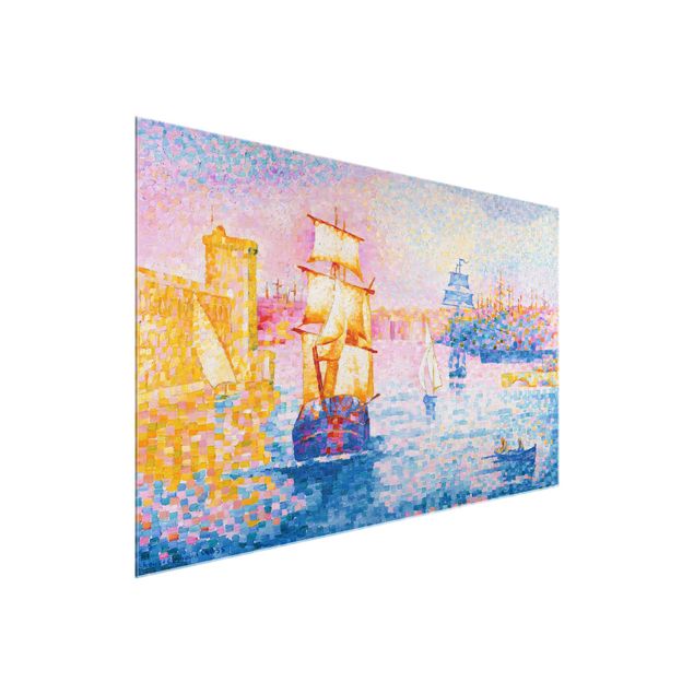 Glasbild - Kunstdruck Henri Edmond Cross - Port de Marseille - Pointillismus - Quer 3:2