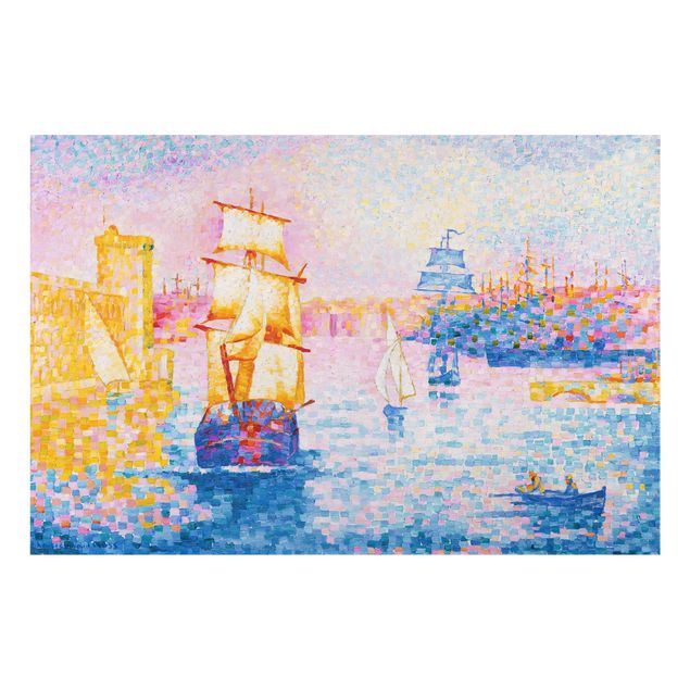 Glasbild - Kunstdruck Henri Edmond Cross - Port de Marseille - Pointillismus - Quer 3:2
