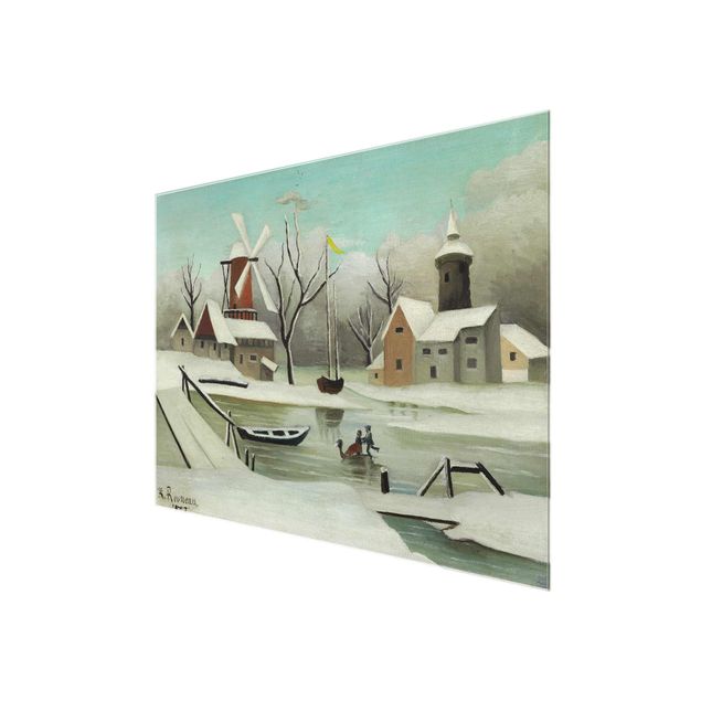 Glasbild - Kunstdruck Henri Rousseau - Der Winter - Quer 4:3