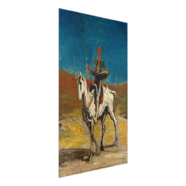 Glasbild - Kunstdruck Honoré Daumier - Don Quixote - Hoch 2:3