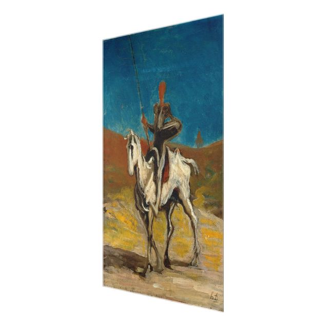 Glasbild - Kunstdruck Honoré Daumier - Don Quixote - Hoch 2:3