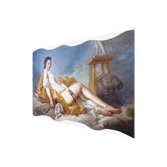 Glasbild - Kunstdruck Jean Honoré Fragonard - Personifikation der Literatur - Quer 3:2