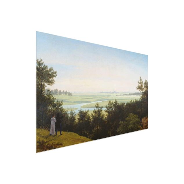Bilder auf Glas Karl Friedrich Schinkel - Landschaft bei Pichelswerder
