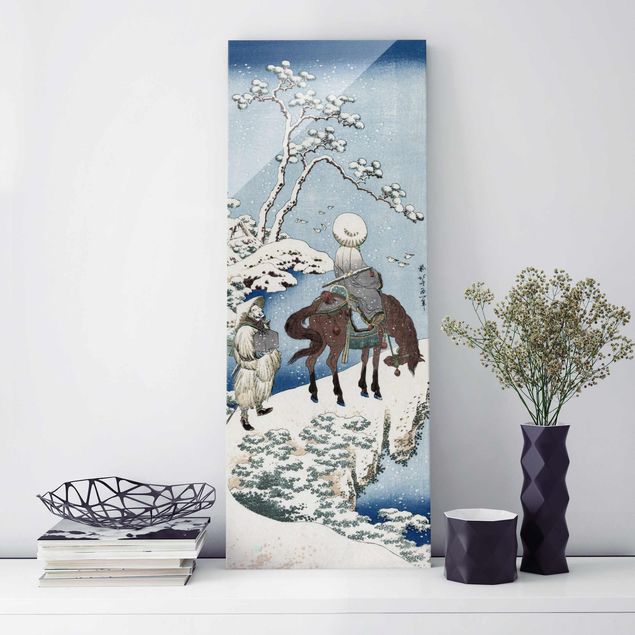 Glasbilder XXL Katsushika Hokusai - Der chinesische Dichter