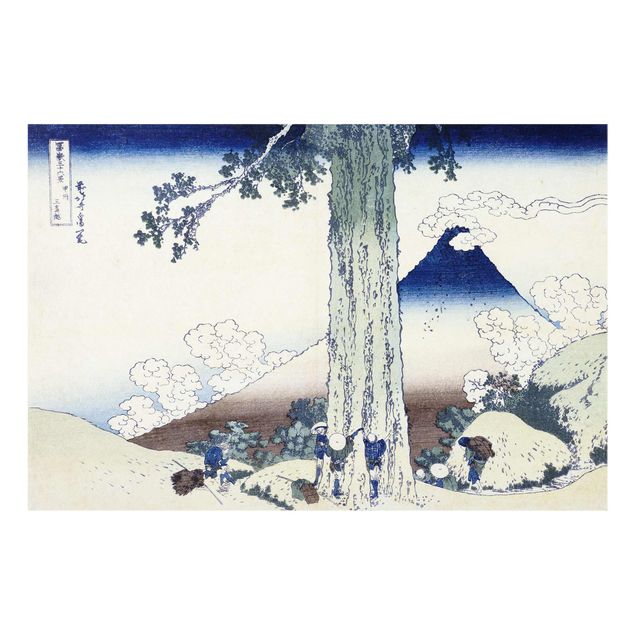 Bilder auf Glas Katsushika Hokusai - Mishima Pass in der Provinz Kai