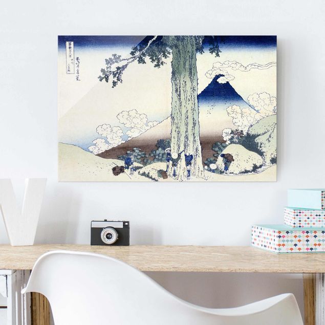 XXL Glasbilder Katsushika Hokusai - Mishima Pass in der Provinz Kai