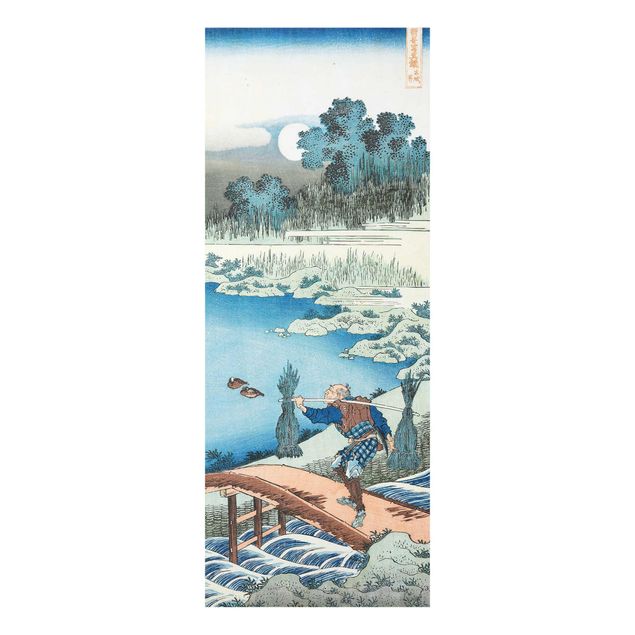 Glasbilder Katsushika Hokusai - Reisträger