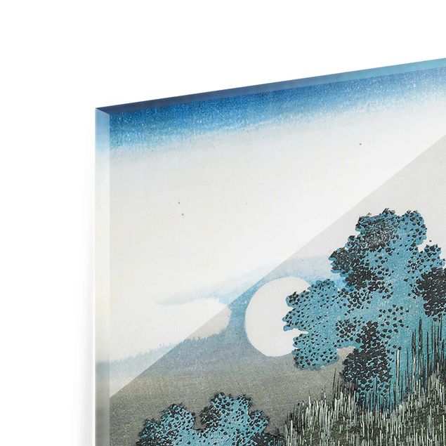 Glasbild - Kunstdruck Katsushika Hokusai - Reisträger (Tokusagari) - Panorama Hoch