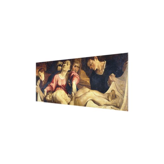 Glasbild - Kunstdruck Lodovico Carracci - Pieta - Panorama Quer
