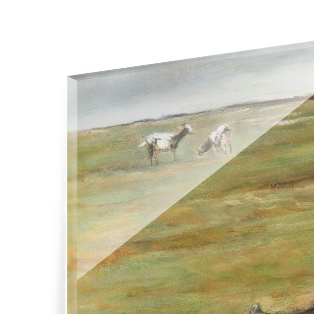 Glasbild - Kunstdruck Max Liebermann - Die Ziegenhirtin - Quer 4:3