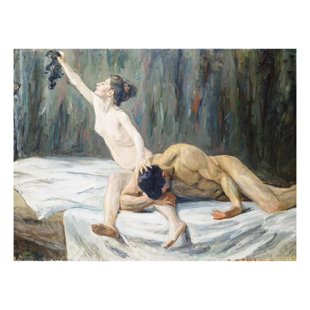 Glasbild - Kunstdruck Max Liebermann - Samson und Delila - Quer 4:3