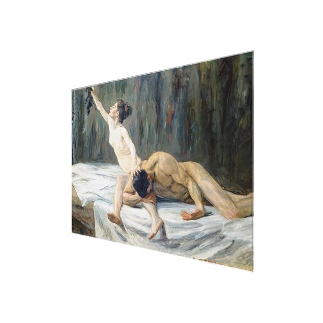 Glasbild - Kunstdruck Max Liebermann - Samson und Delila - Quer 4:3
