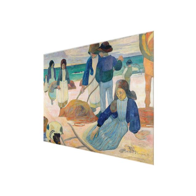 Glasbild - Kunstdruck Paul Gauguin - Bretonische Tangsammlerinnen (II) - Post-Impressionismus Quer 4:3