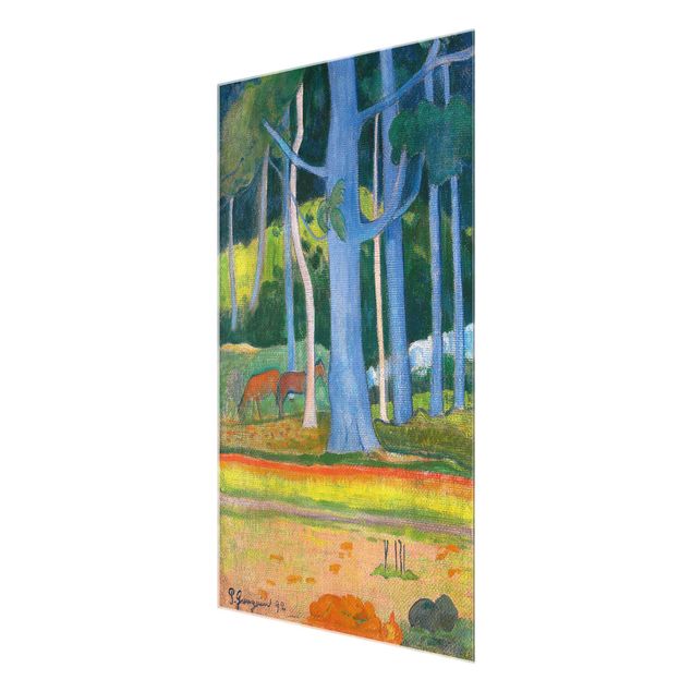 Bilder auf Glas Paul Gauguin - Waldlandschaft