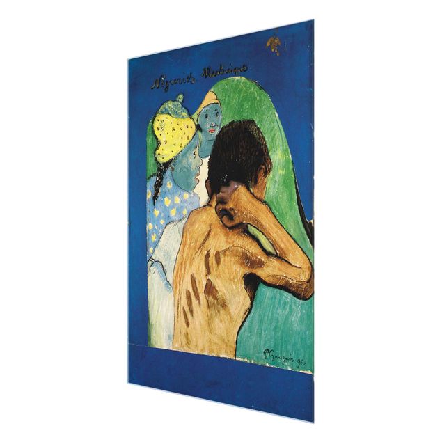 Glasbild - Kunstdruck Paul Gauguin - Nègreries Martinique - Post-Impressionismus Hoch 3:4
