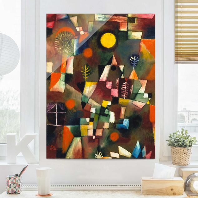 Glas Wandbilder XXL Paul Klee - Der Vollmond