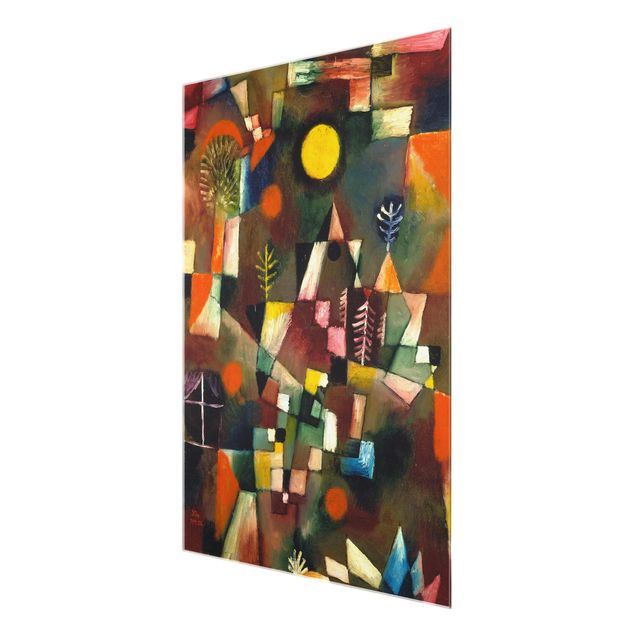 Glasbild - Kunstdruck Paul Klee - Der Vollmond - Expressionismus Hoch 3:4