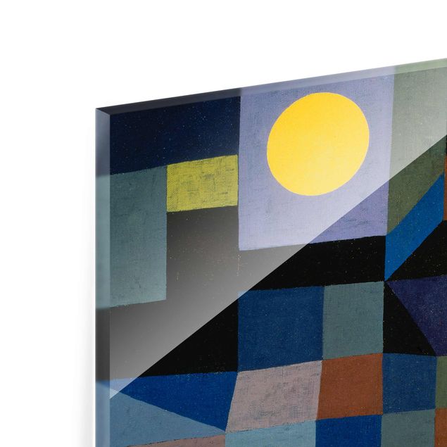 Glasbild - Kunstdruck Paul Klee - Feuer bei Vollmond - Expressionismus Quer 4:3