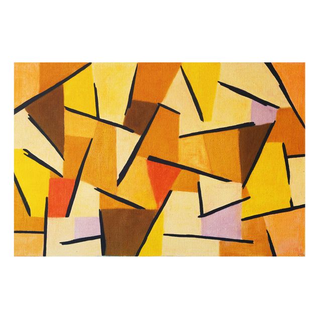 Glas Wandbilder Paul Klee - Harmonisierter Kampf