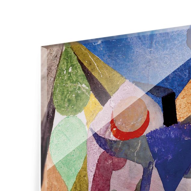 Glasbild - Kunstdruck Paul Klee - Mildtropische Landschaft - Expressionismus Hoch 3:4