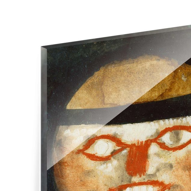 Glasbild - Kunstdruck Paul Klee - Schauspieler - Expressionismus Panorama Hoch