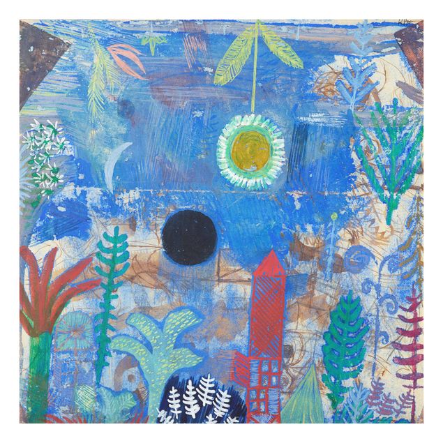 Glas Wandbilder Paul Klee - Versunkene Landschaft