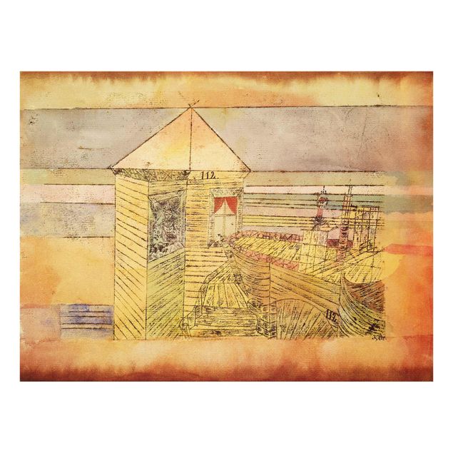 Glas Wandbilder Paul Klee - Wunderbare Landung