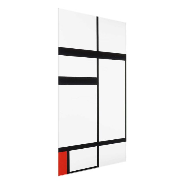 Gemälde abstrakt Piet Mondrian - Komposition Rot Schwarz Weiß