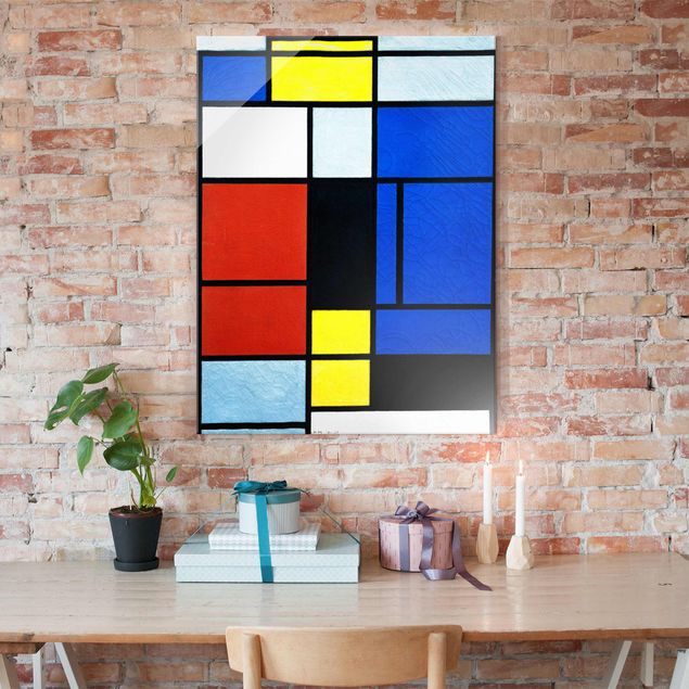XXL Glasbilder Piet Mondrian - Tableau No. 1