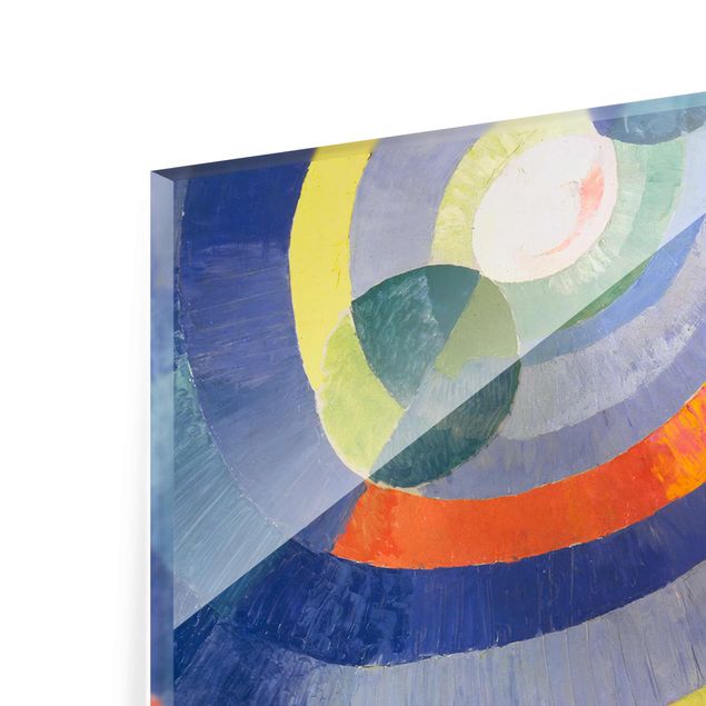 Glasbild - Kunstdruck Robert Delaunay - Kreisformen, Sonne - Hoch 3:4