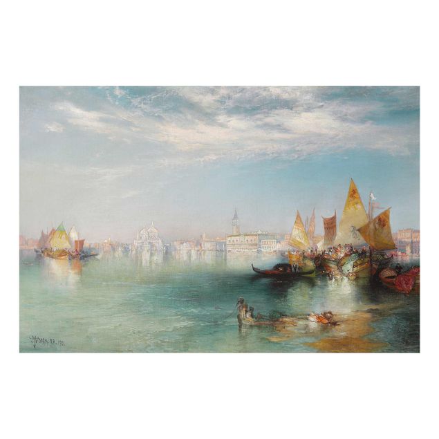 Glasbild - Kunstdruck Thomas Moran - Canal Grande, Venedig - Quer 3:2
