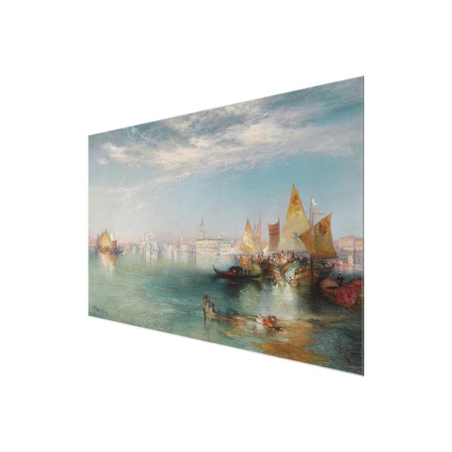 Glasbild - Kunstdruck Thomas Moran - Canal Grande, Venedig - Quer 3:2